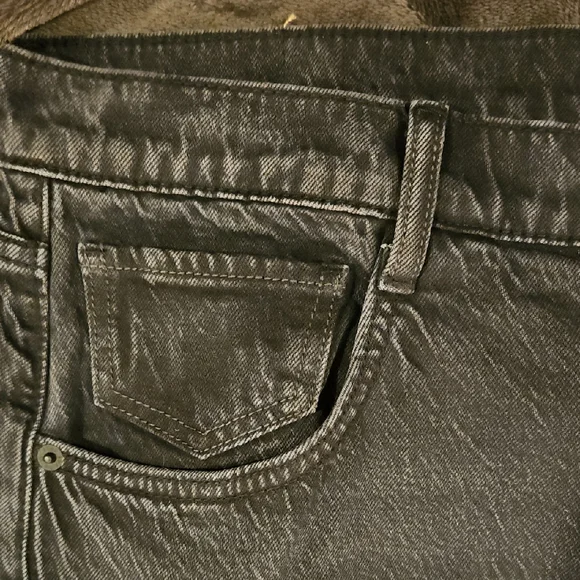 We The Free Black Just Frills Floral Velvet Fringe Jeans - Picture 5 of 13